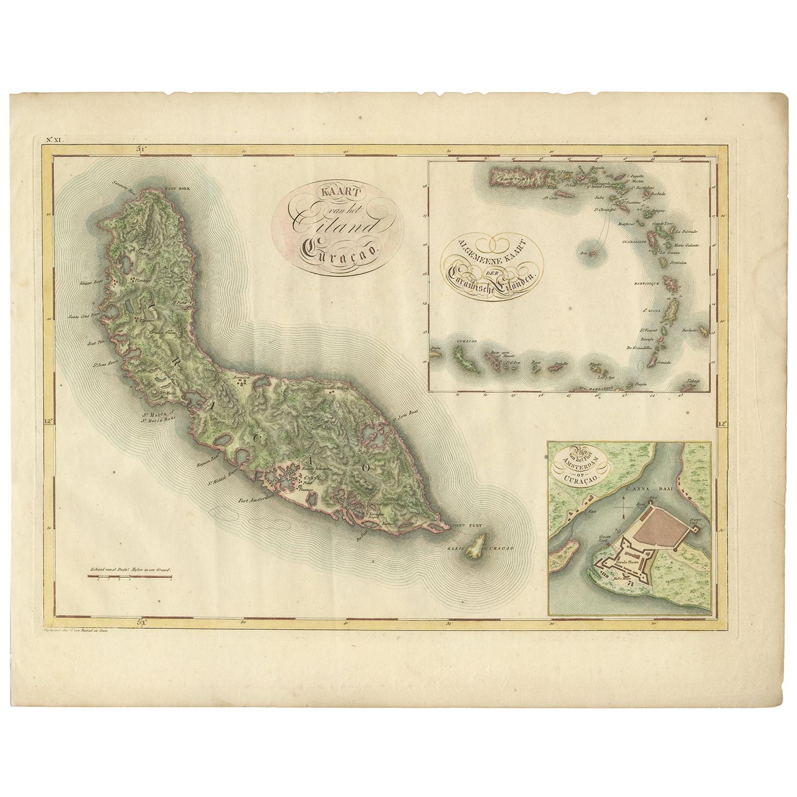 Antique Map of Central and East Java by Van den Bosch, 1818 For Sale at ...