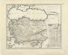 Map of Asia Minor & Cyprus with Medallions – Weigel Engraving c.1720