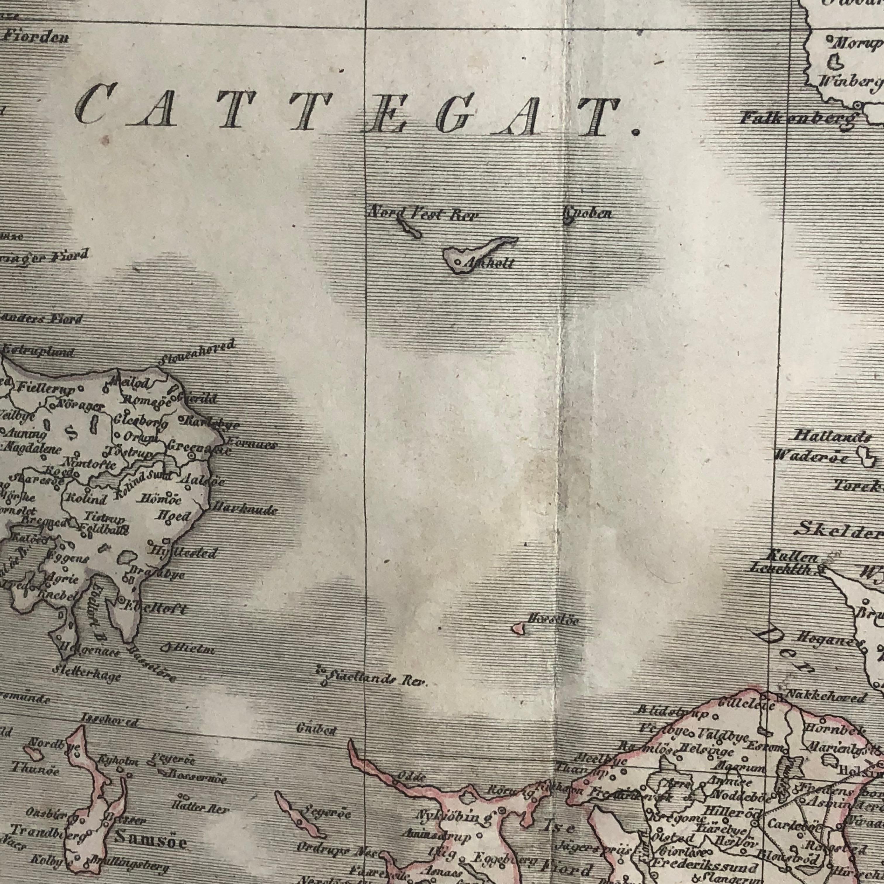 Antique Map of Denmark by C. F. Weiland, 1829 3