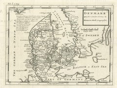 Antique Map of Denmark by Moll 'circa 1730'