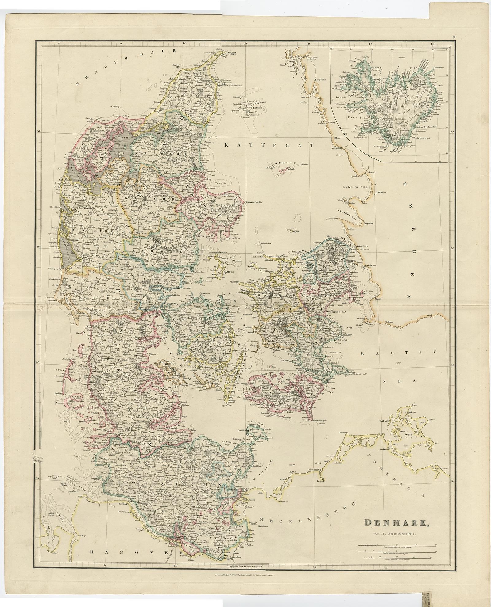 denmark antique map