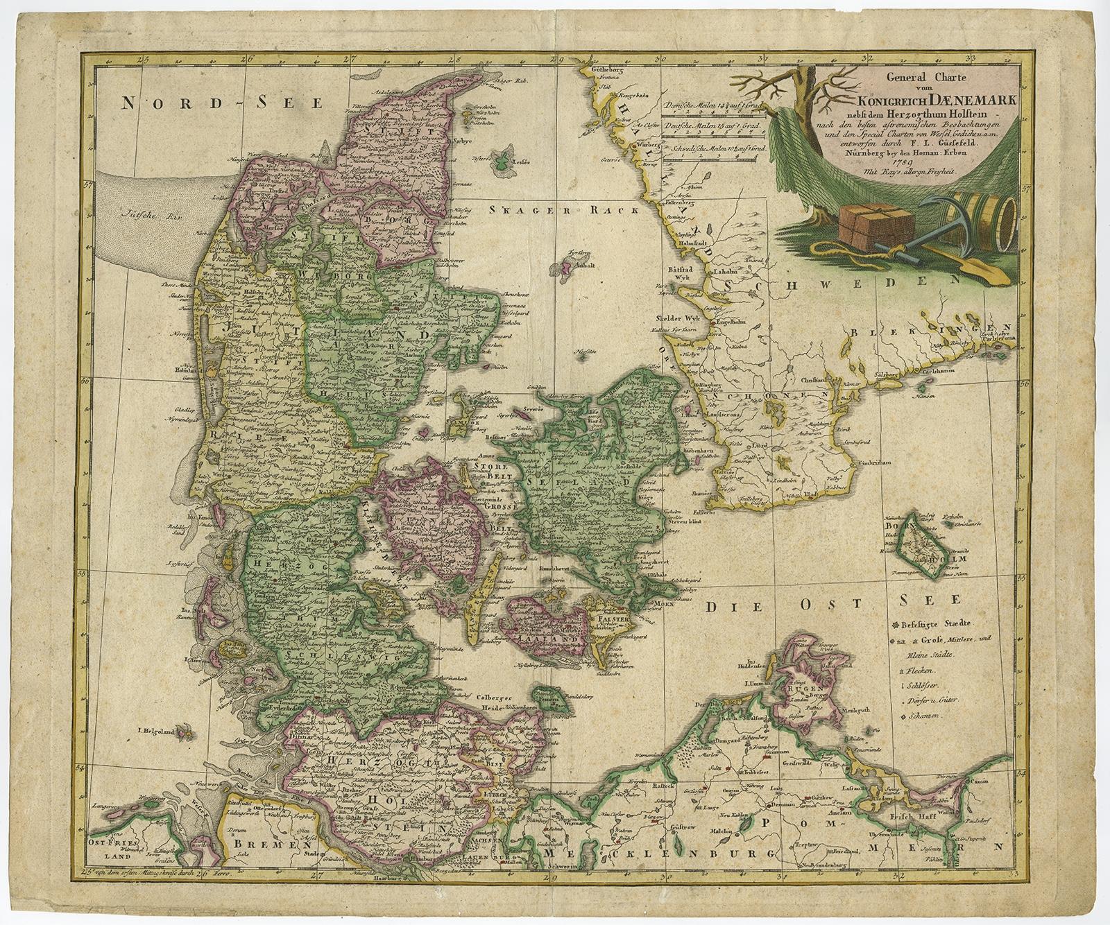 map of denmark and surrounding countries