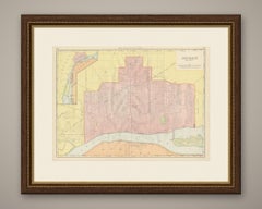 Antique Map of Detroit, with Belle Isle Park, Rand McNally, 1899