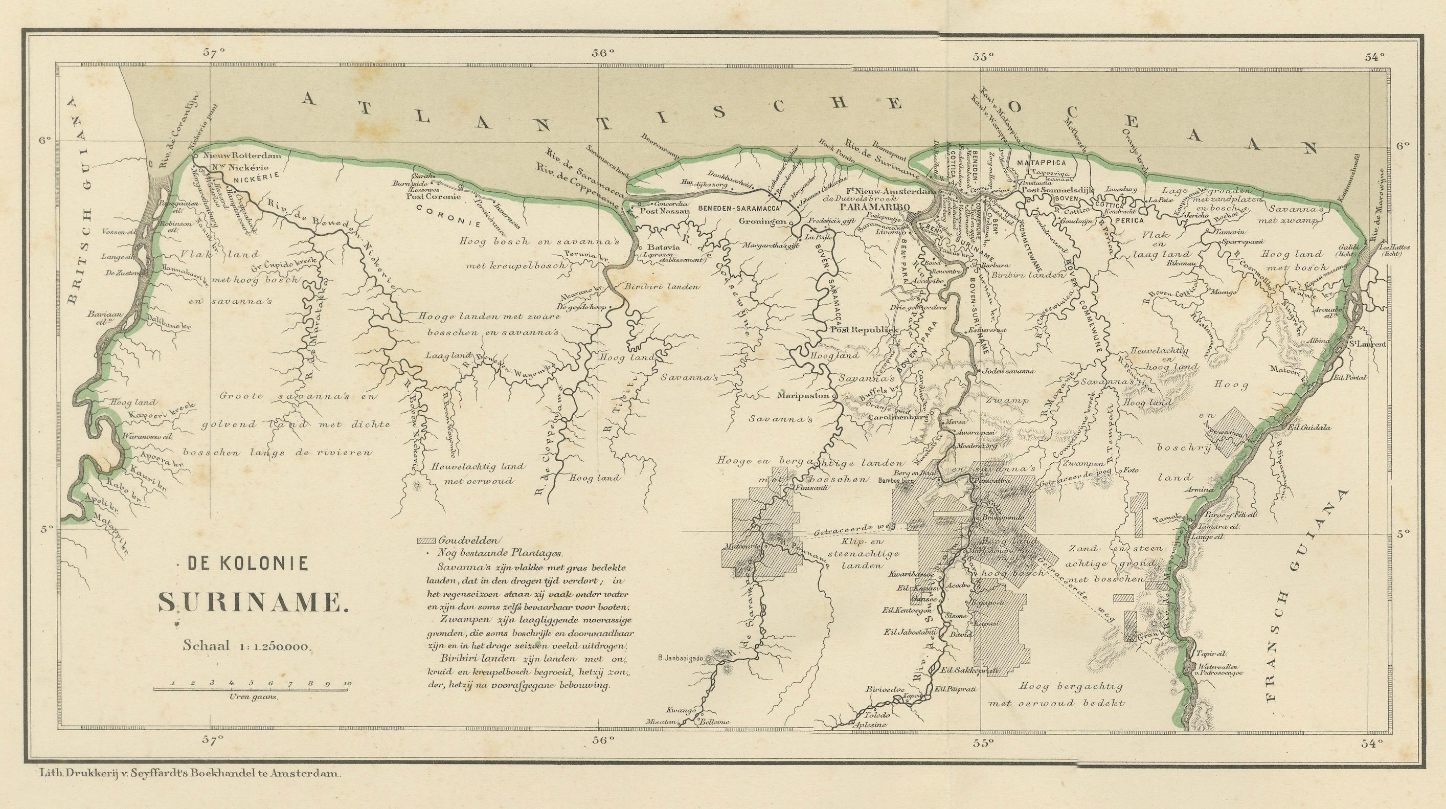 Antique Map of Dutch Colonies in the Caribbean & Suriname by Dornseiffen, 1884 For Sale 8