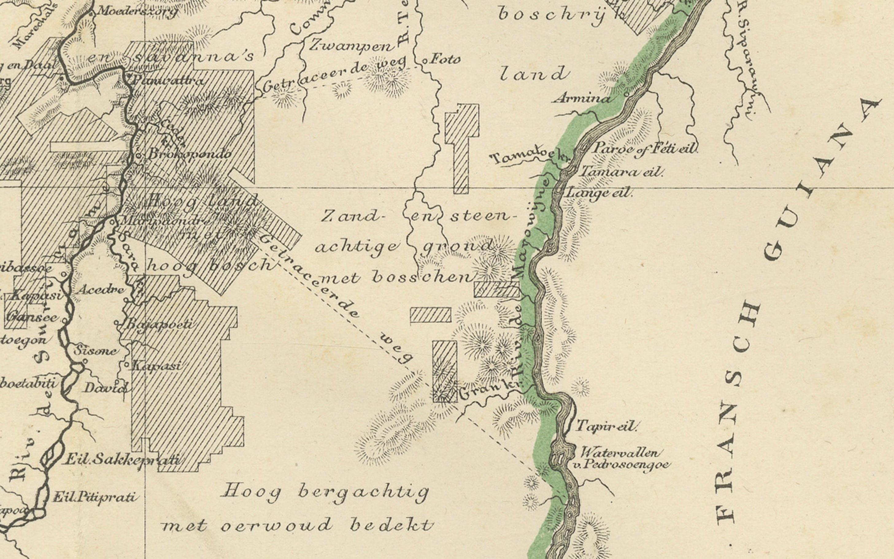 Paper Antique Map of Dutch Colonies in the Caribbean & Suriname by Dornseiffen, 1884 For Sale