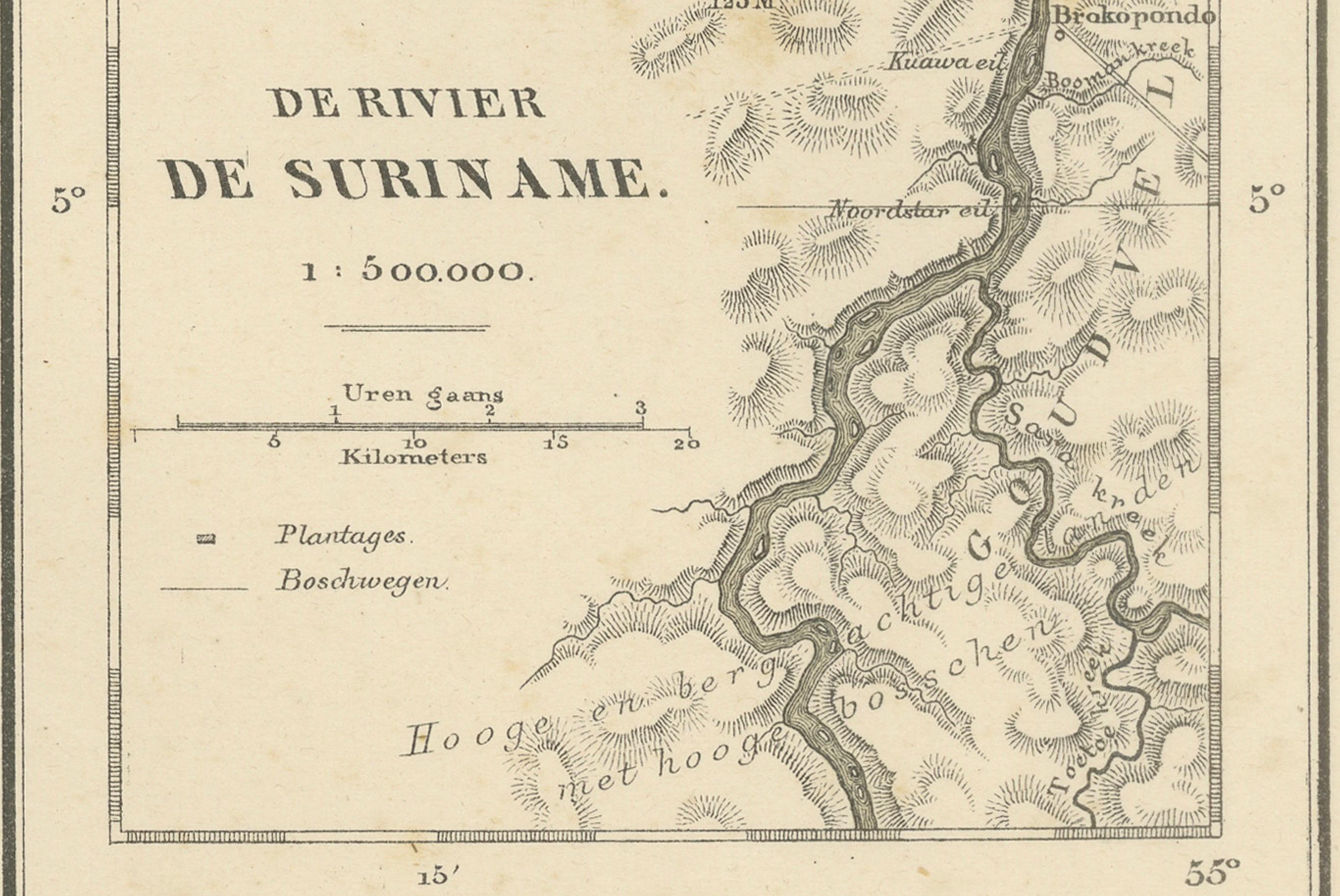 Antique Map of Dutch Colonies in the Caribbean & Suriname by Dornseiffen, 1884 For Sale 3