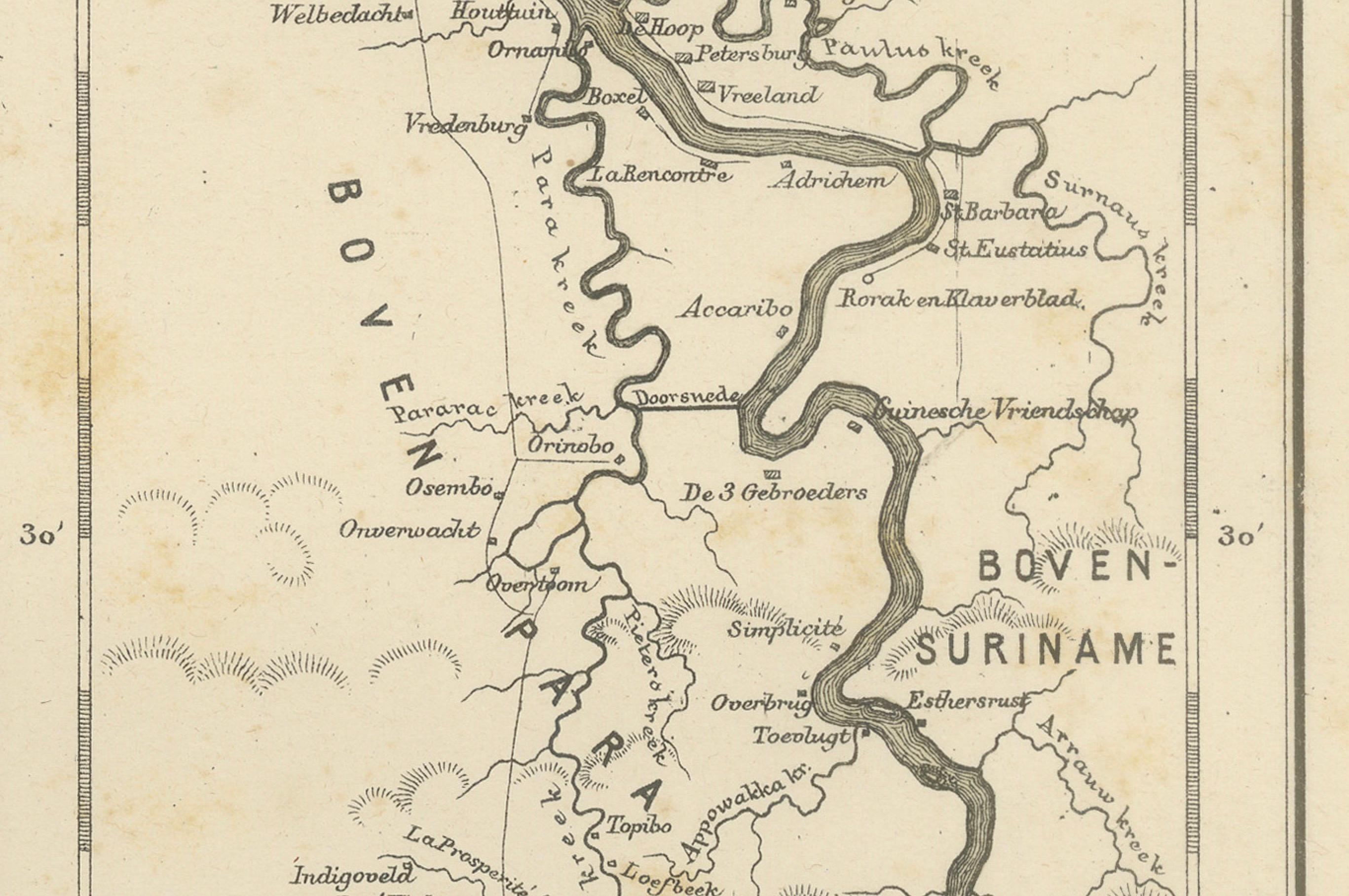 Antique Map of Dutch Colonies in the Caribbean & Suriname by Dornseiffen, 1884 For Sale 4