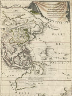 Antique Map of East Asia by Coronelli, circa 1690