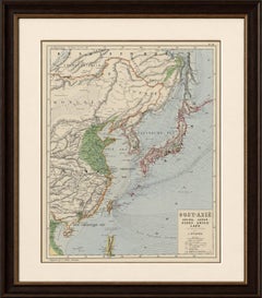 Antique Map of East Asia, Japan & Korea by J. Kuijper, circa 1860