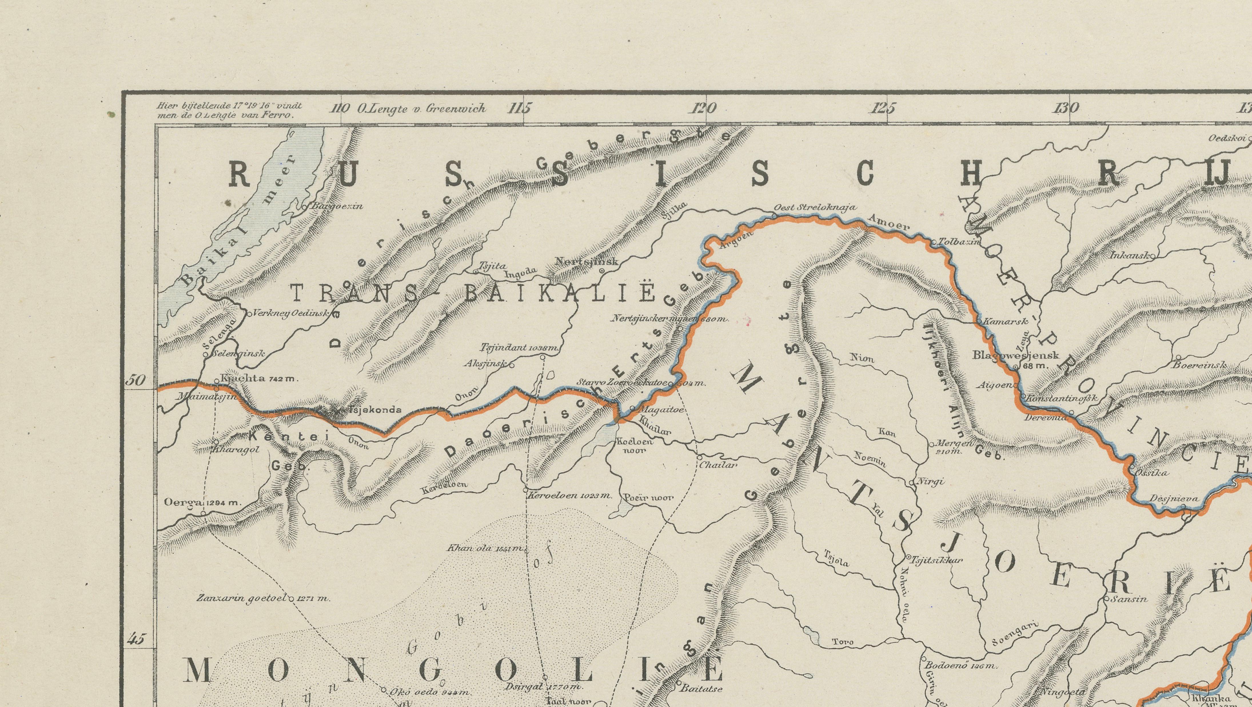 Antique Map of East Asia, Japan & Korea by J. Kuijper, circa 1860