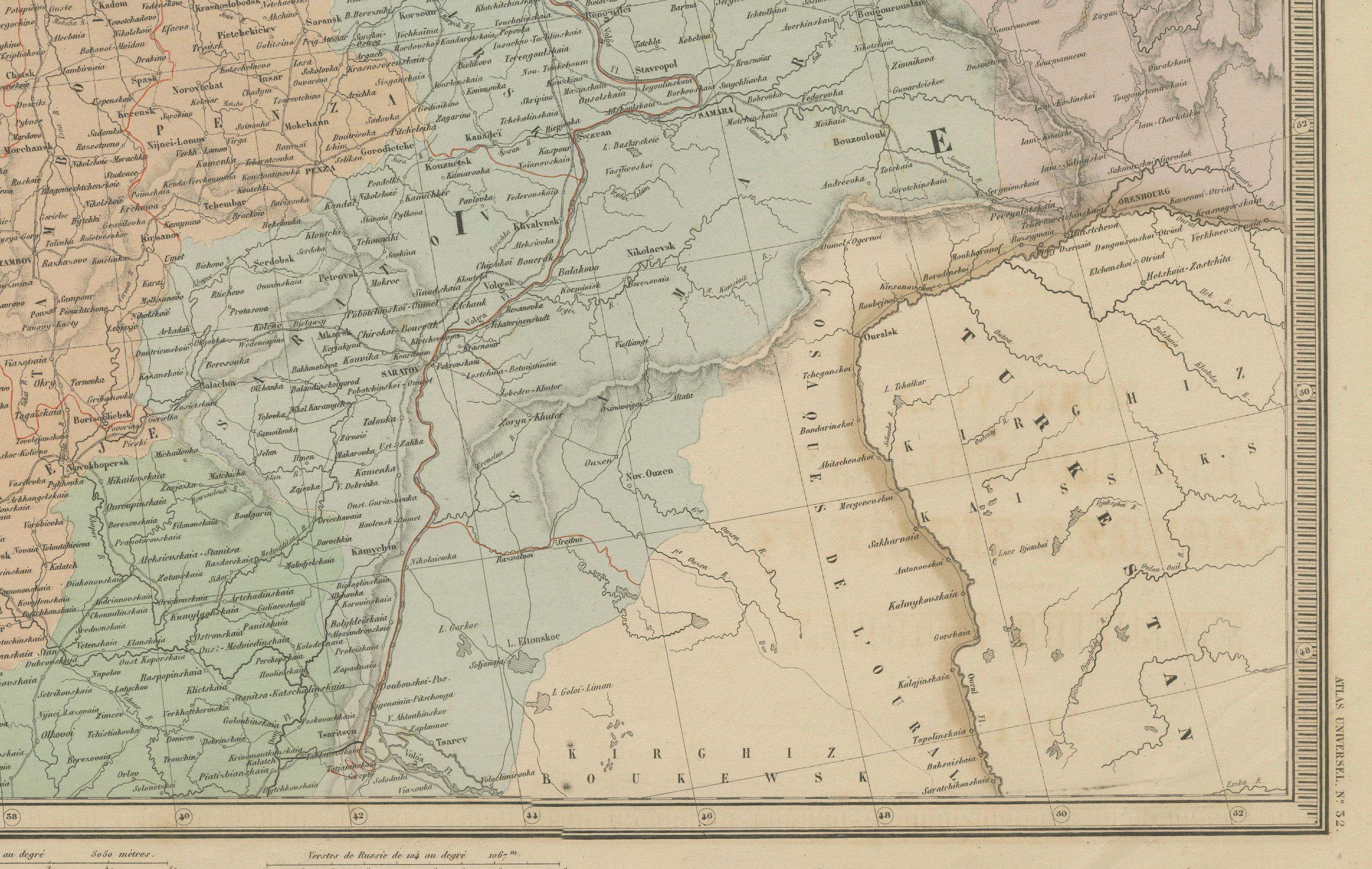 Mapa antiguo de Europa Oriental - Rusia, Imperio Otomano y Grecia por Andriveau-Goujon, 1868

Este detallado mapa antiguo titulado 