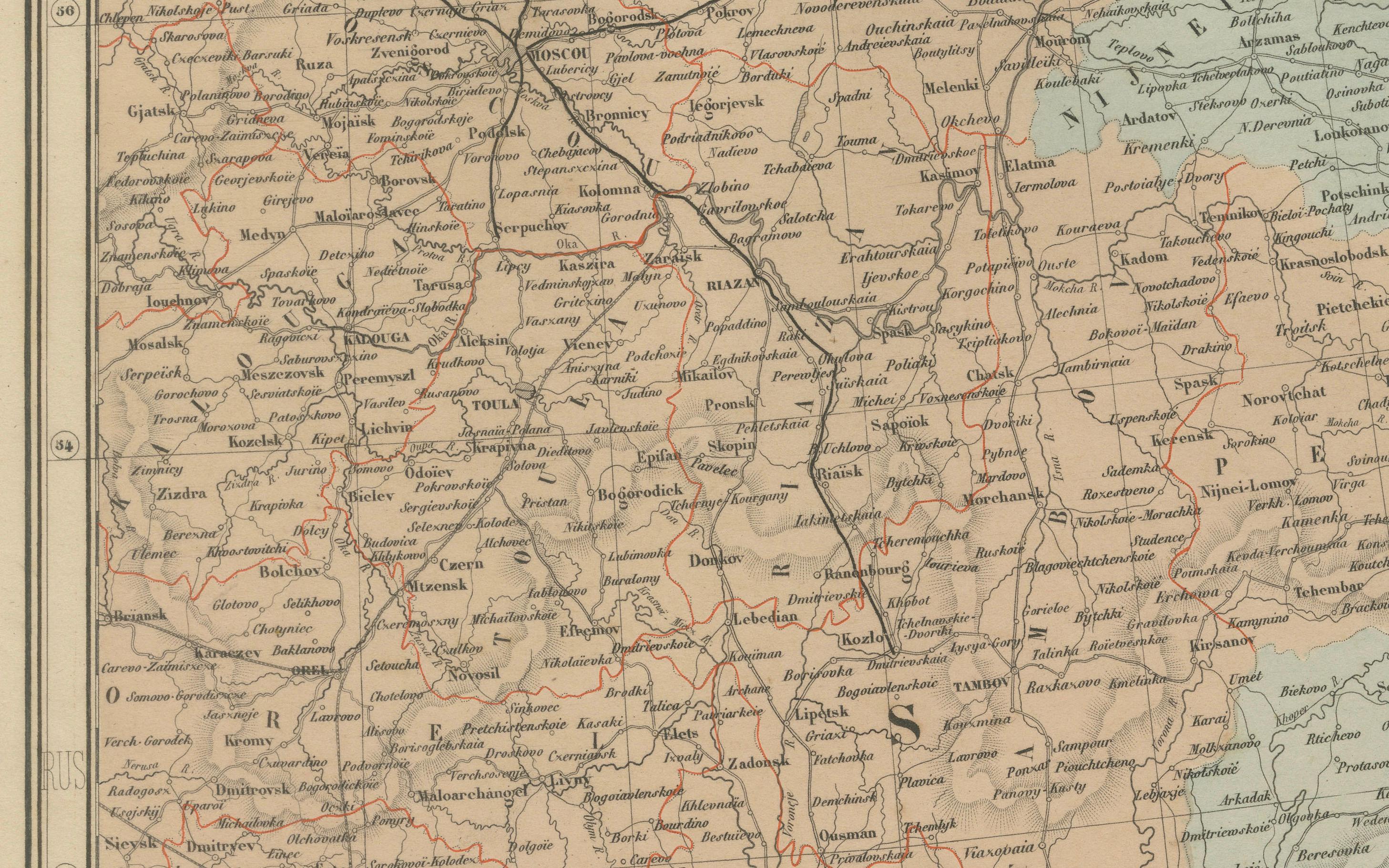 Mapa antiguo de Europa Oriental - Rusia, Imperio Otomano y Grecia, 1868 Francés en venta