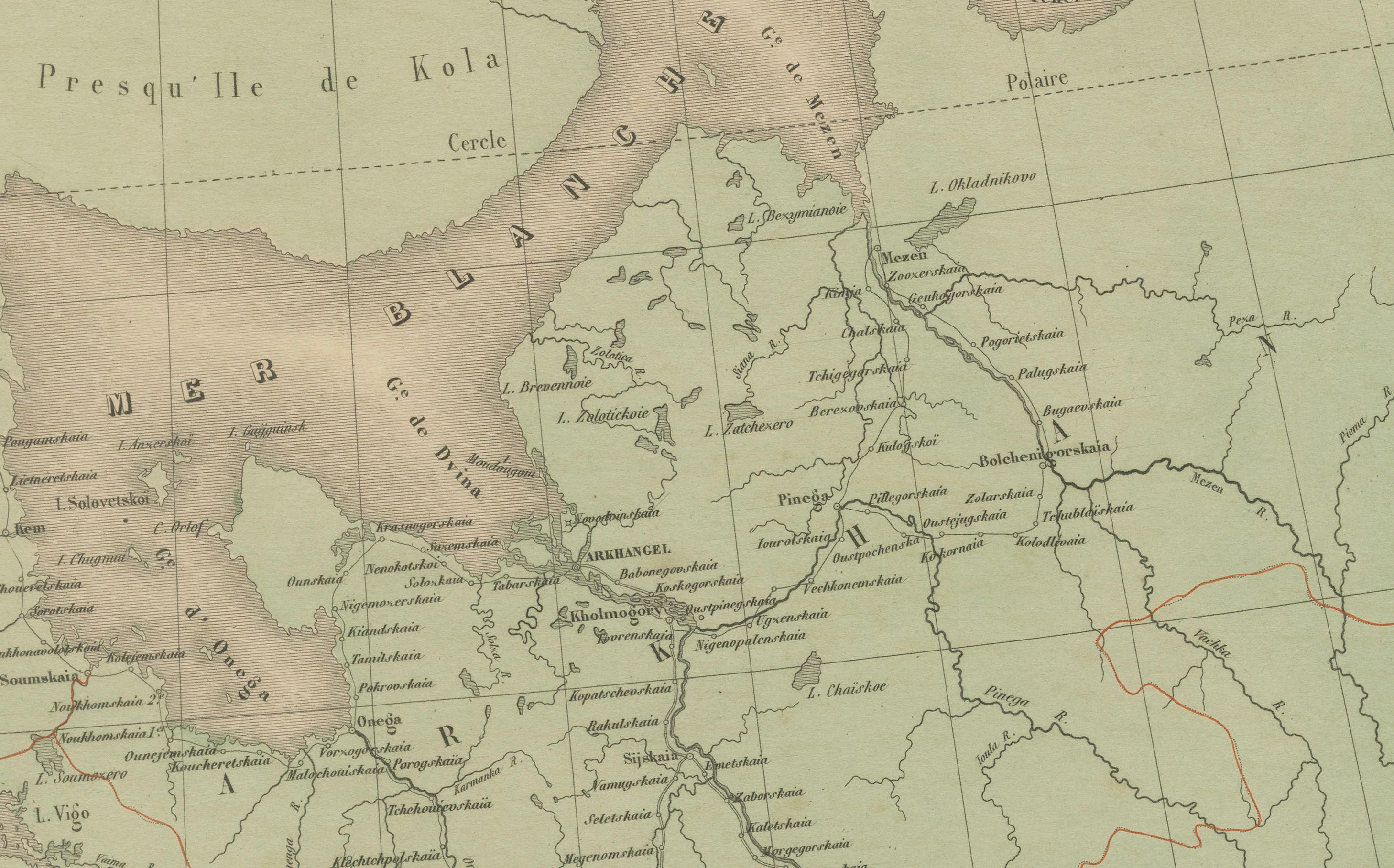 Mapa antiguo de Europa Oriental - Rusia, Imperio Otomano y Grecia, 1868 siglo XIX en venta