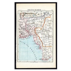 Antique Map of Eastern India by Kuyper, C.1880