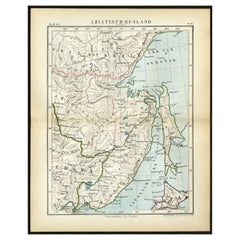 Carte ancienne de la Russie de l'Est en Asie par Kuyper, 1880