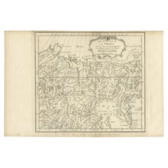 Antike Karte von Ostsibiren von Bellin '1768'