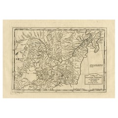 Antike Karte des östlichen Tartaren als surveyed by the Jesuits, 1746