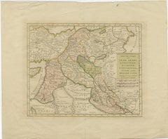 Antique Map of Eastern Turkey, Caucasus, Israel through Iraq and part of Arabia