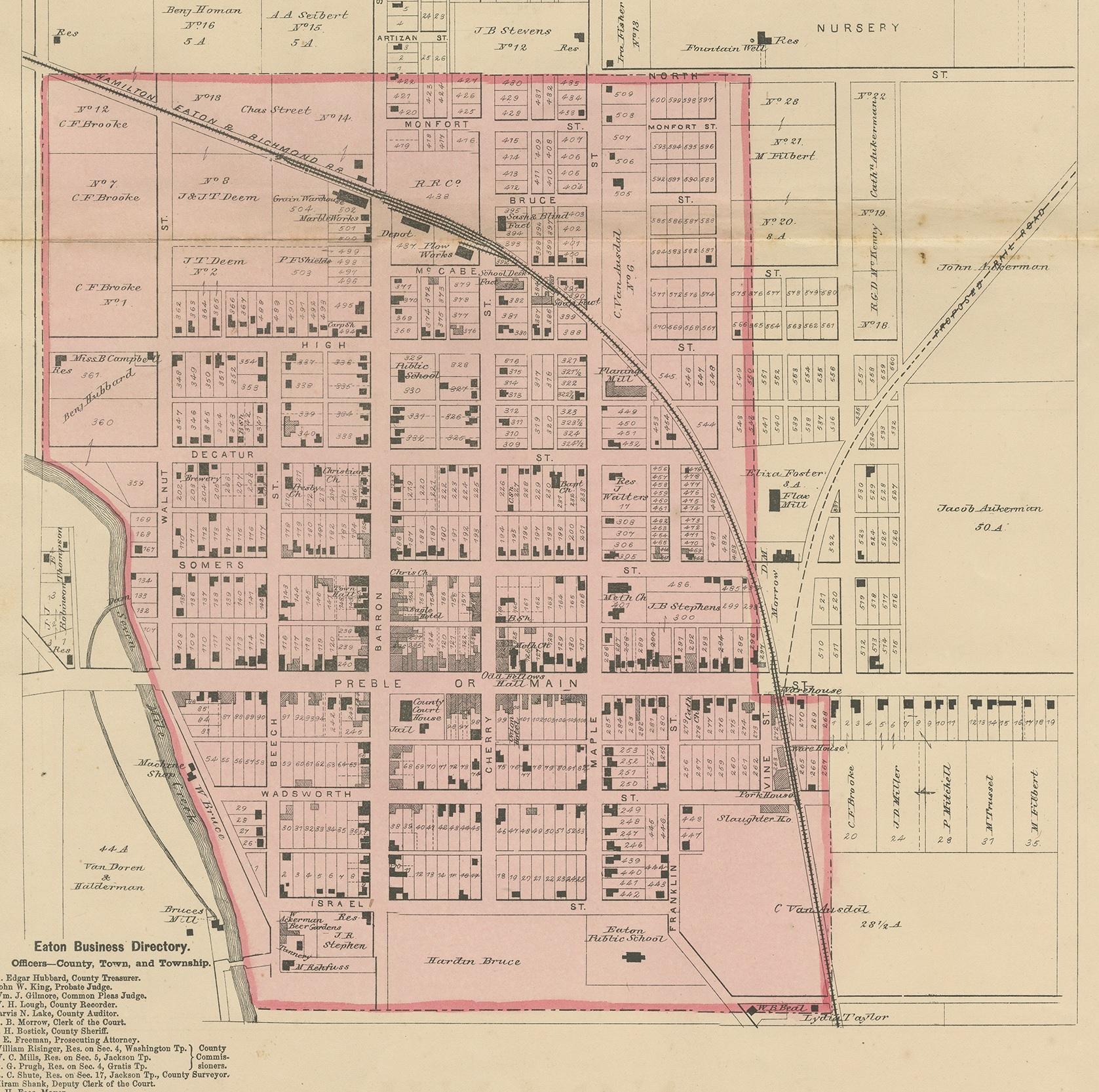 map of eaton ohio