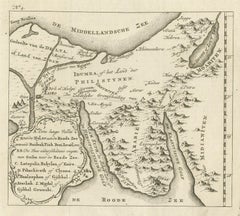 Carte ancienne d'Edom, un ancien royaume au Transjordan, 1773