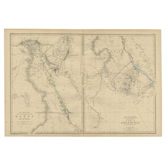 Carte ancienne d'Égypte et d'Anatolie par W. G. Blackie, 1859