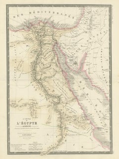 Antique Map of Egypt, '1875'