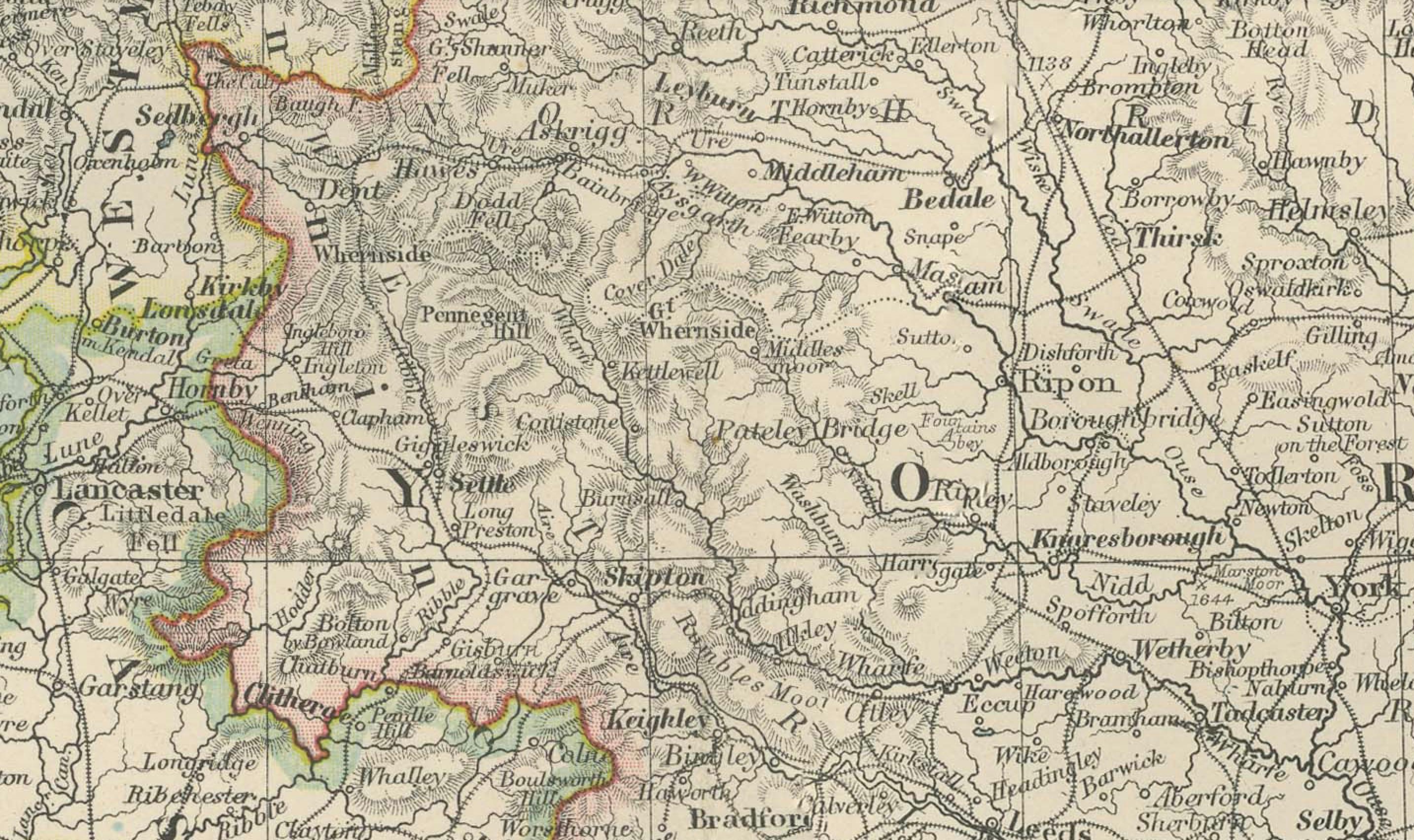 Carte ancienne de l'Angleterre et du Wales, 1903, avec les comtés et les chemins de fer détaillés en vente 2