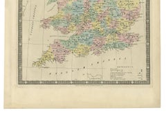 Antique Map of England and Wales by J. Wyld, 1844