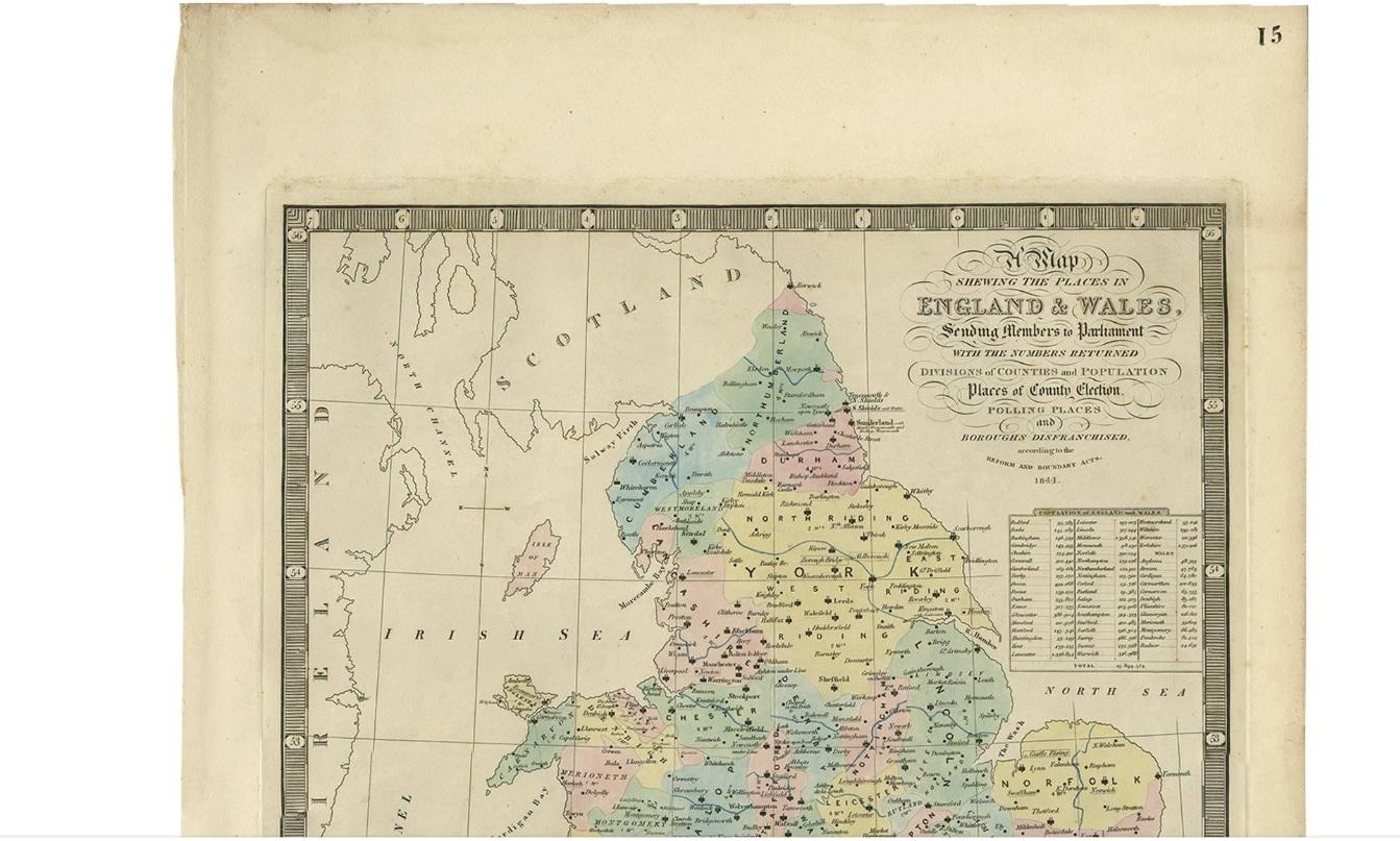 antique map of england