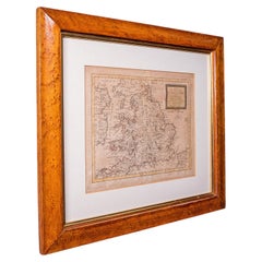 Antique Map of England & Wales, French, Framed Cartography, Georgian, Circa 1780