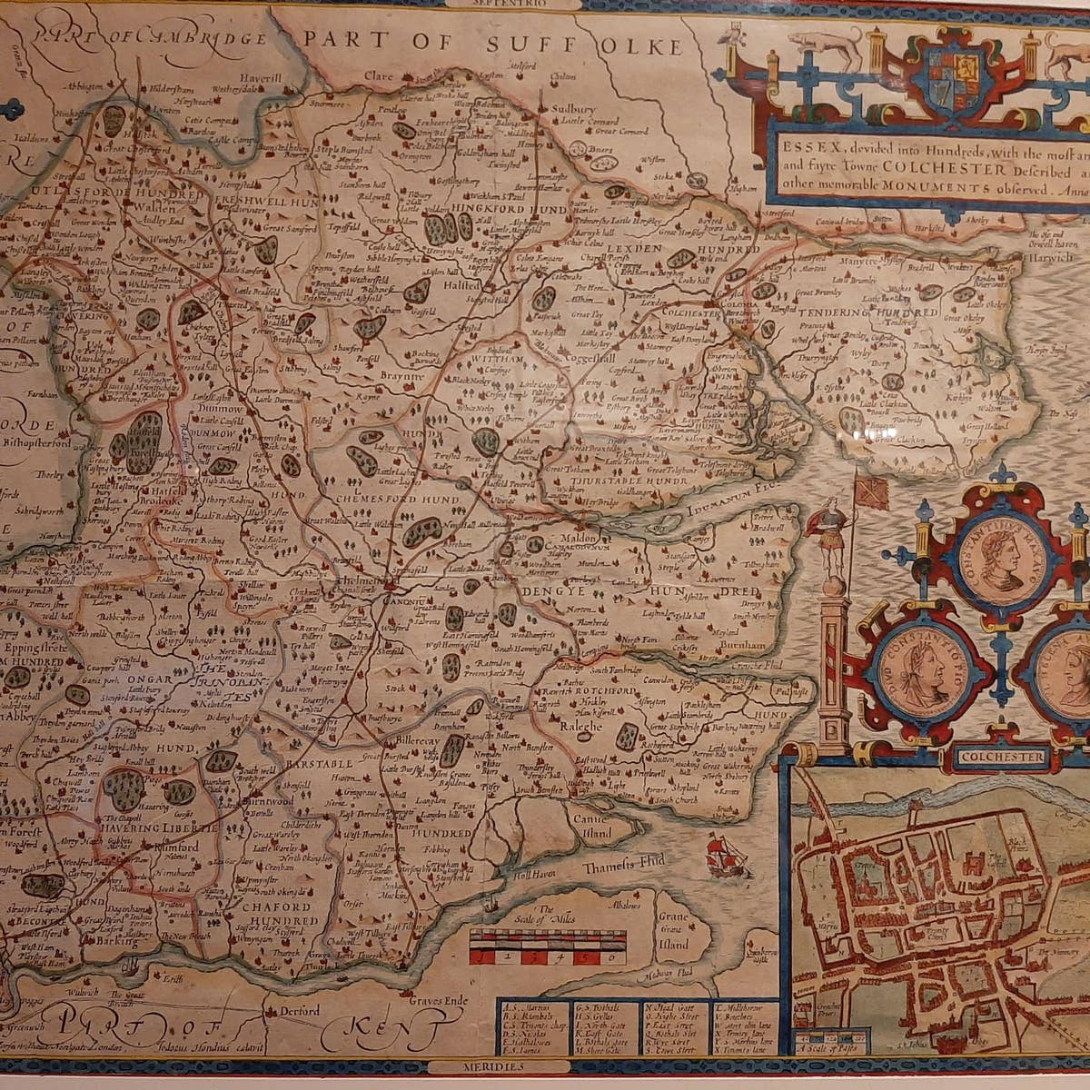 Antique Map of Essex by Overton, circa 1710
