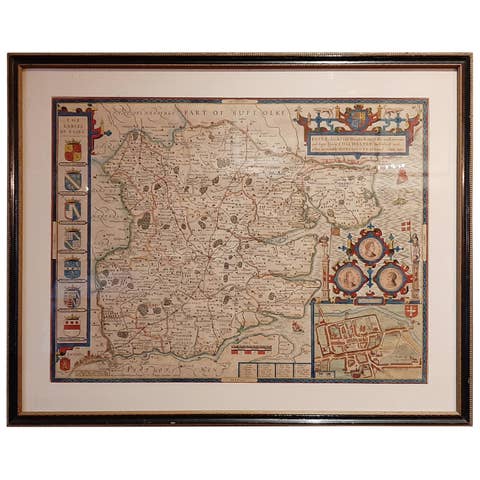 Antique Map of Essex by Overton, circa 1710