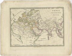 Antique Map of Europe and Part of Asia and Africa, 1848