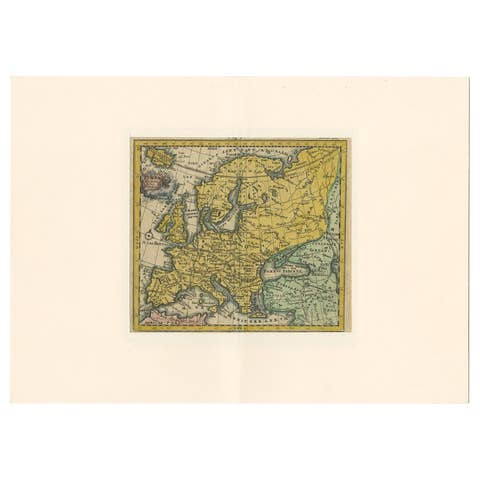 Antique Map of Europe by Hederichs, circa 1740