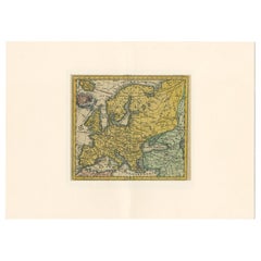 Antique Map of Europe by Hederichs, circa 1740