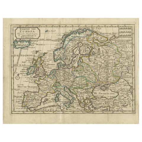 Antique Map of Europe by Keizer & de Lat, 1788