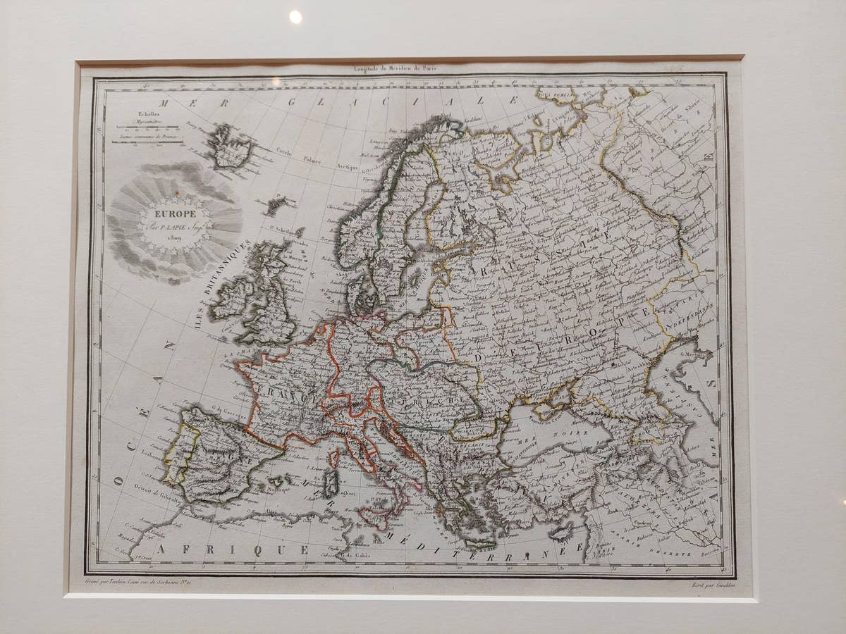 Antique Map of Europe by Lapie, '1809'