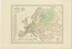 Carte d'Europe du 12e siècle - Malte-Brun & Sarrazin, 1880