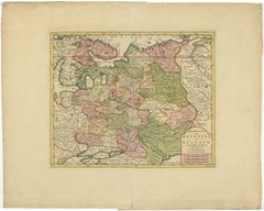 Antique Map of European Russia by Tirion, c.1725