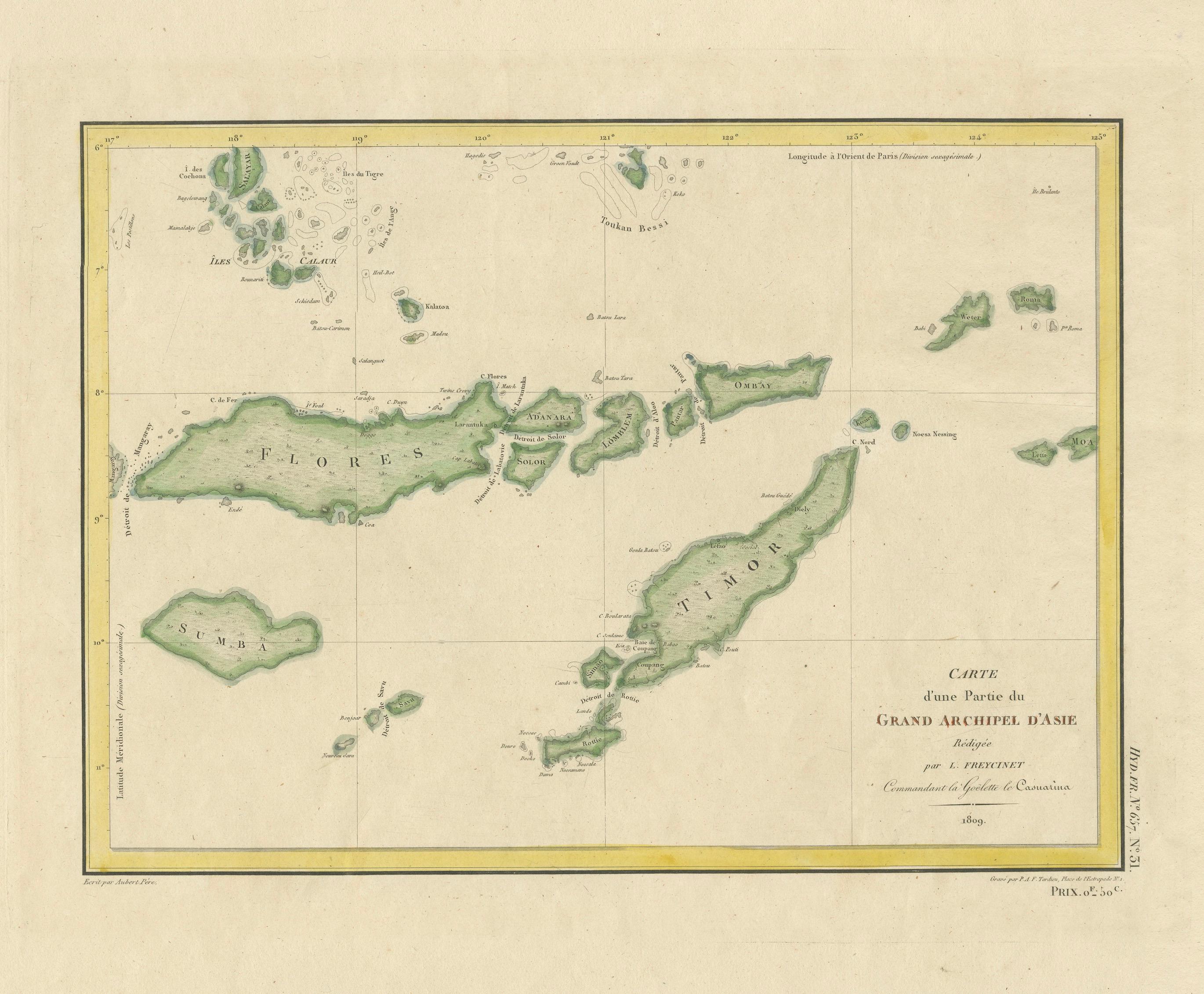 Antique Map of Flores, Timor and the Sunda Islands, French, c.1790