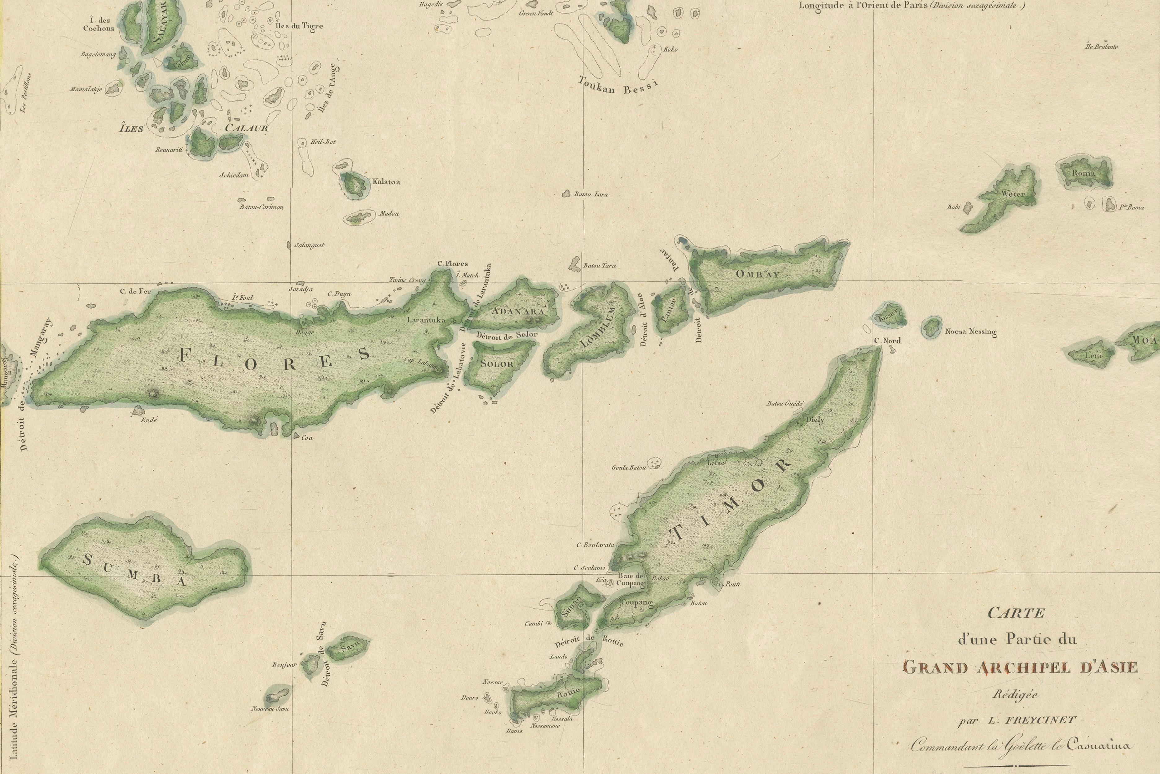 Antique Map of Flores, Timor and the Sunda Islands, French, c.1790