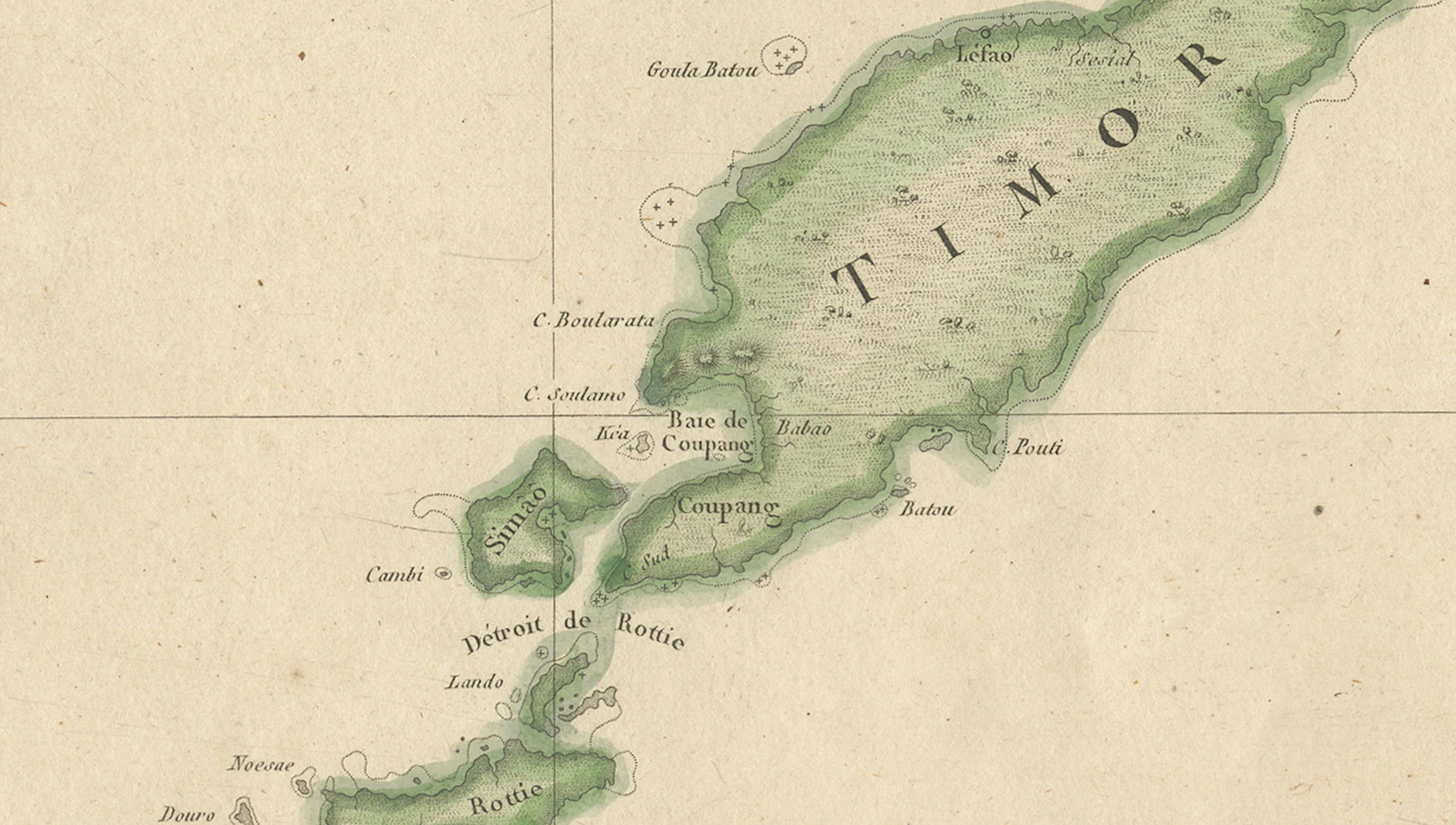 Antique Map of Flores, Timor and the Sunda Islands, French, c.1790
