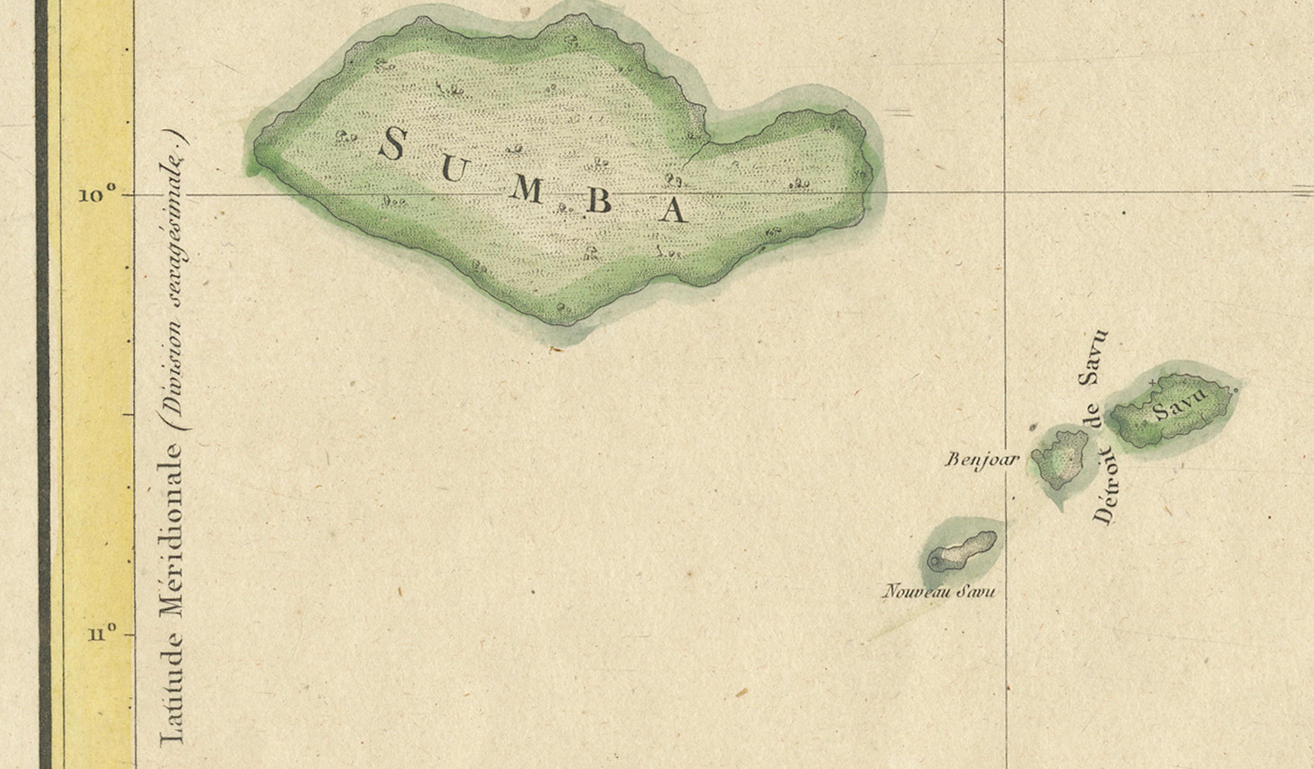 Antique Map of Flores, Timor and the Sunda Islands, French, c.1790