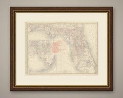 Antique Map of Florida, The Sunshine State, Rand McNally, 1899