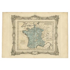 Antique Map of France at the End of the Reign of Henry IV by Zannoni, 1765