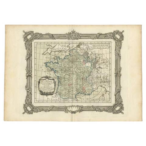 Antique Map of France at the end of the Reign of Louis the Great by Zannoni 1765