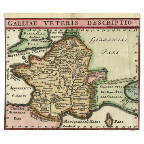 Antique Map of France by Cluver, 1685