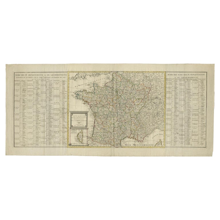 Antique Map of France by Covens and Son, c.1790 For Sale at 1stDibs
