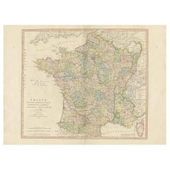 Antique Map of France by Faden '1792'