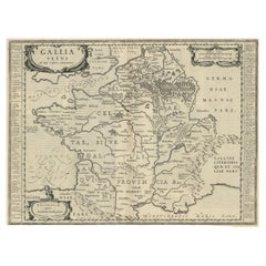 Carta geografica antica della Francia di Janssonius, 1650 ca.